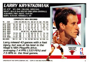 1994-95 Topps #321 Larry Krystkowiak Back