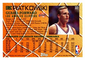 1994-95 Topps #322 Eric Piatkowski Back