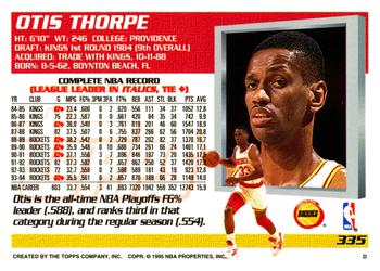 1994-95 Topps #335 Otis Thorpe Back