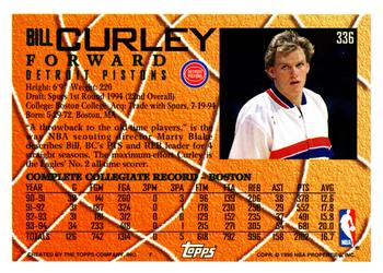 1994-95 Topps #336 Bill Curley Back