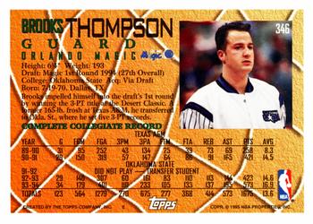 1994-95 Topps #346 Brooks Thompson Back