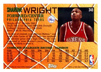 1994-95 Topps #349 Sharone Wright Back