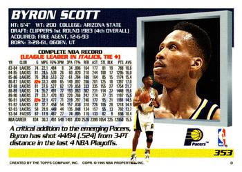 1994-95 Topps #353 Byron Scott Back