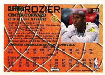 1994-95 Topps #356 Clifford Rozier Back