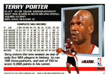 1994-95 Topps #362 Terry Porter Back