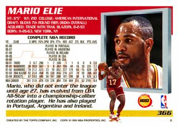 1994-95 Topps #366 Mario Elie Back