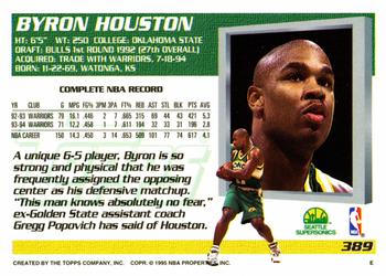 1994-95 Topps #389 Byron Houston Back