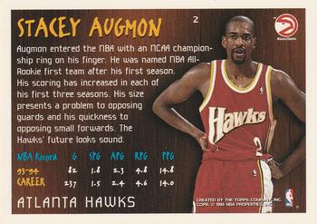 1994-95 Topps - Franchise/Future #2 Stacey Augmon Back