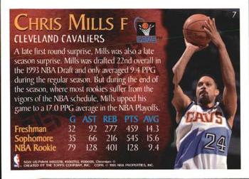 1994-95 Topps - Super Sophomores #7 Chris Mills Back