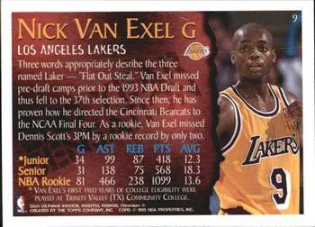 1994-95 Topps - Super Sophomores #9 Nick Van Exel Back