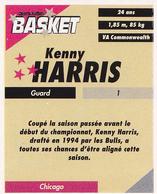 1995 French Sports Action Basket - Face 2 Face Chicago Bulls #NNO Kenny Harris Back