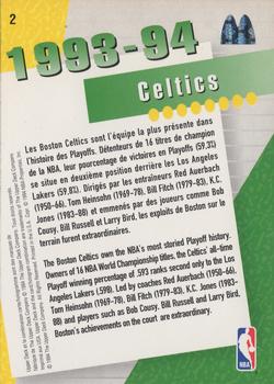 1994 Upper Deck McDonald's Teams (French) #2 Boston Celtics Back
