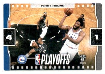 2019-20 Panini NBA Sticker and Card Collection #61 Playoffs: 76ers vs Nets Front
