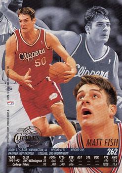 1994-95 Ultra #262 Matt Fish Back