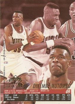 1994-95 Ultra #49 Dikembe Mutombo Back
