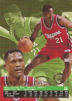 1994-95 Ultra #16 Dominique Wilkins Back