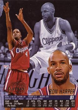 1994-95 Ultra #81 Ron Harper Back