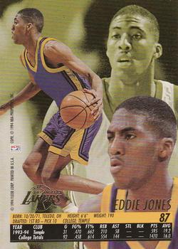 1994-95 Ultra #87 Eddie Jones Back