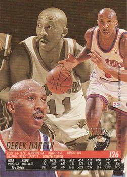 1994-95 Ultra #126 Derek Harper Back