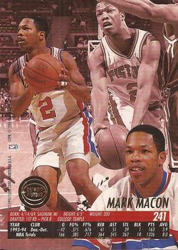 1994-95 Ultra #241 Mark Macon Back