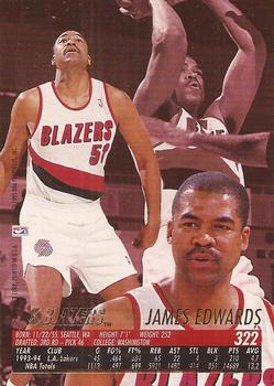 1994-95 Ultra #322 James Edwards Back