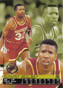 1994-95 Ultra #70 Kenny Smith Back