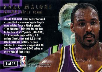 1994-95 Ultra - All-NBA #1 Karl Malone Back