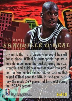 1994-95 Ultra - Jam City #8 Shaquille O'Neal Back