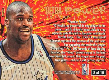 1994-95 Ultra - Ultra Power #8 Shaquille O'Neal Back