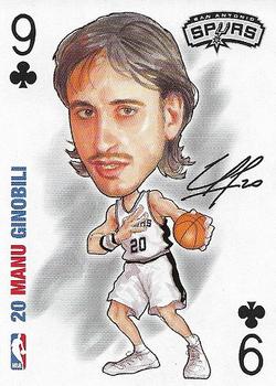 2006 All Pro Deal NBA Sports Playing Cards #9♣ Manu Ginobili Front