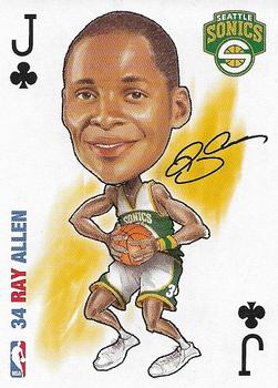 2006 All Pro Deal NBA Sports Playing Cards #J♣ Ray Allen Front