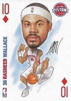 2006 All Pro Deal NBA Sports Playing Cards #10♦ Rasheed Wallace Front