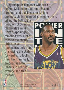 1994-95 Ultra - Power in the Key #5 Karl Malone Back