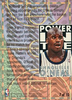1994-95 Ultra - Power in the Key #7 Shaquille O'Neal Back