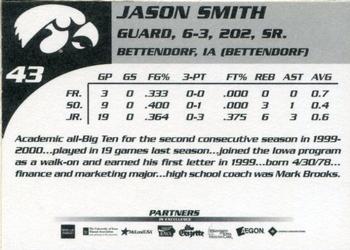 2000-01 Iowa Hawkeyes #NNO Jason Smith Back