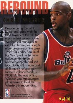 1994-95 Ultra - Rebound Kings #9 Chris Webber Back
