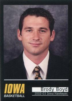 2002-03 Iowa Hawkeyes #NNO Brody Boyd Front
