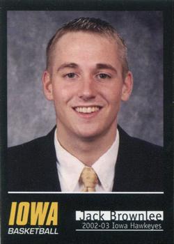 2002-03 Iowa Hawkeyes #NNO Jack Brownlee Front