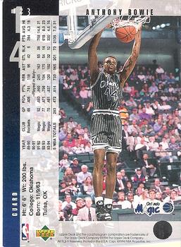 1994-95 Upper Deck #123 Anthony Bowie Back