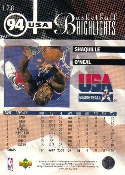 1994-95 Upper Deck #178 Shaquille O'Neal Back