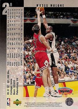 1994-95 Upper Deck #288 Moses Malone Back