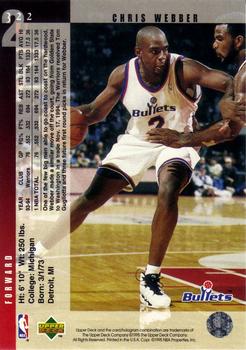 1994-95 Upper Deck #322 Chris Webber Back
