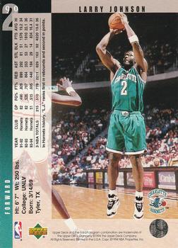 1994-95 Upper Deck #90 Larry Johnson Back