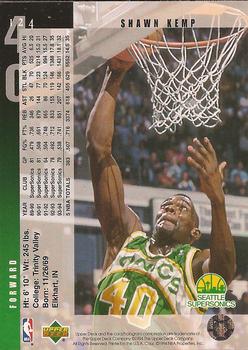 1994-95 Upper Deck #124 Shawn Kemp Back