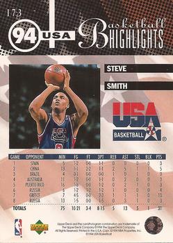 1994-95 Upper Deck #173 Steve Smith Back
