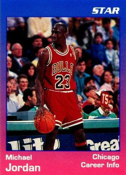 1997 1991 Star Michael Jordan (Unlicensed) - Blue / Red Border #4 Michael Jordan Front