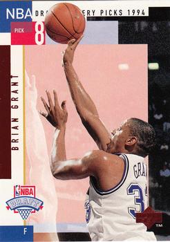 1994-95 Upper Deck - NBA Draft Lottery Picks 1994 #D8 Brian Grant Front