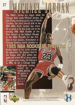 1994-95 Upper Deck - Basketball Heroes: Michael Jordan #37 Michael Jordan Back