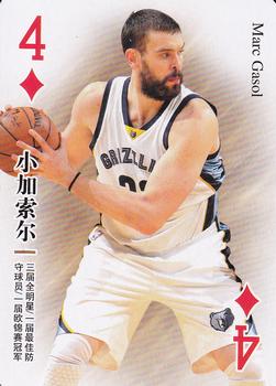 2017 NBA Stars Playing Cards (China) #4♦ Marc Gasol Front