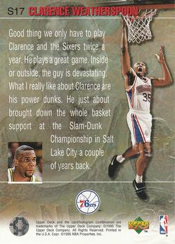 1994-95 Upper Deck - Kemp Slam Dunk Stars #S17 Clarence Weatherspoon Back